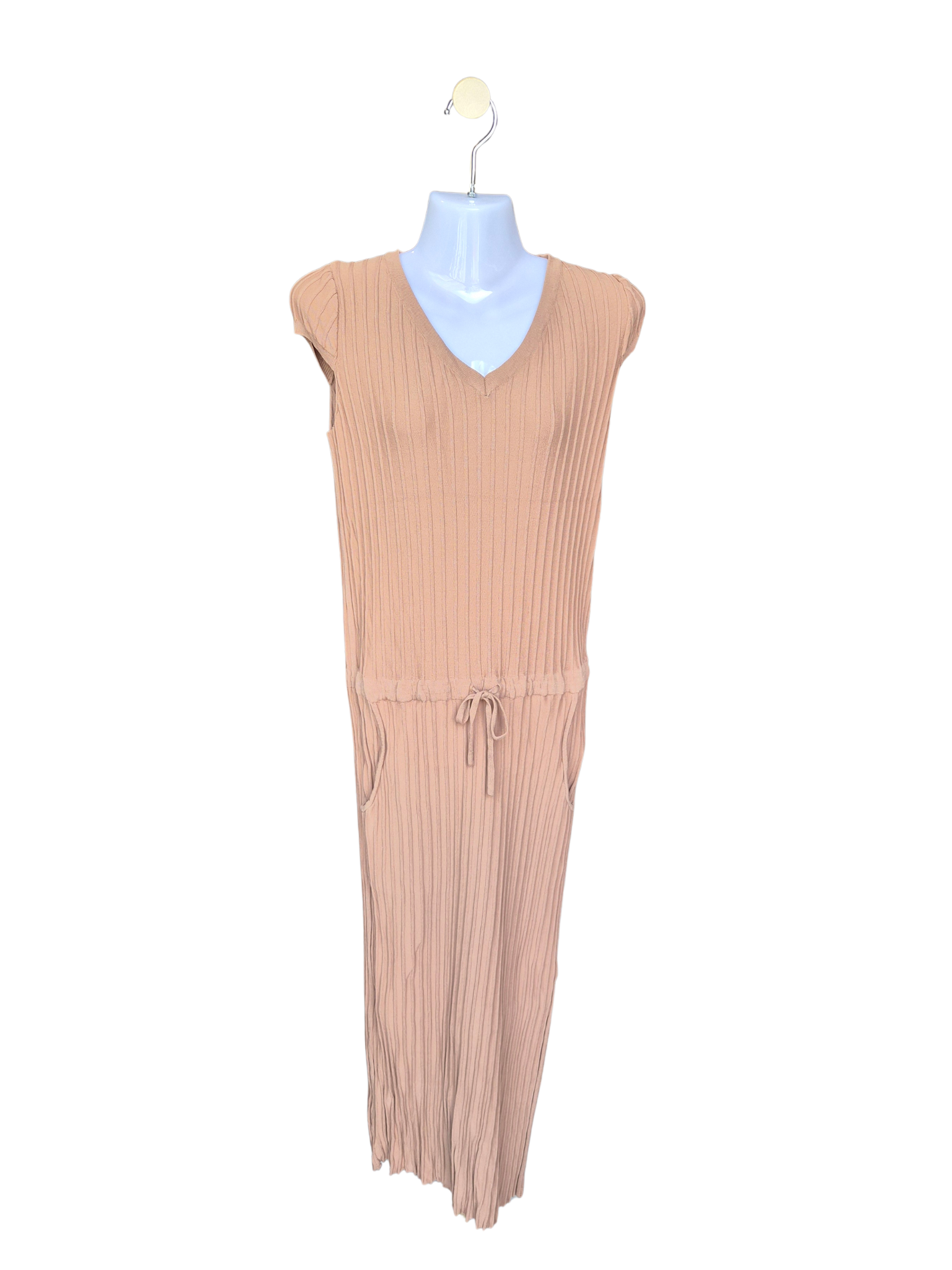 Ribbed Knit Sleeveless Maxi Dress