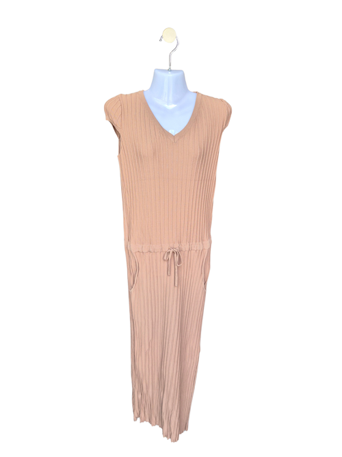Ribbed Knit Sleeveless Maxi Dress