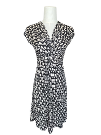 DKNY Geometric Print Wrap Dress (Petite XS)