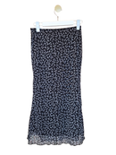 SHEIN Black Floral Mesh Midi Skirt – Size XS (brand new)