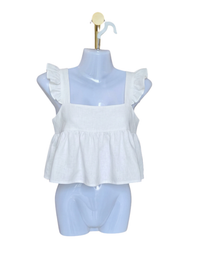 Loma Whale Ruffle Peplum Top
