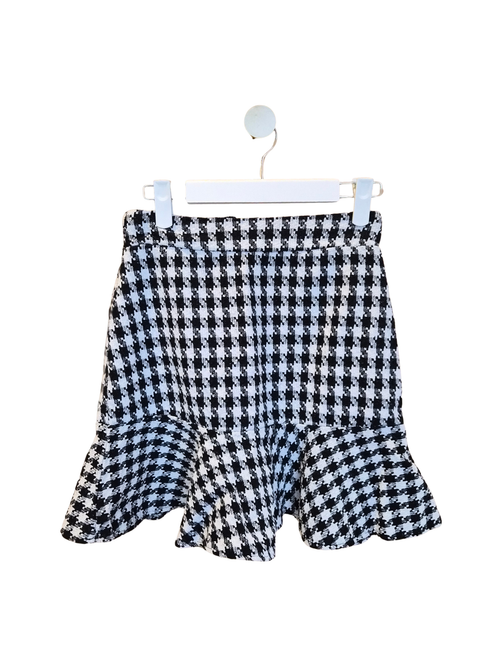 Trendyol Houndstooth Ruffle Mini Skirt – Size XXS (EU 32)