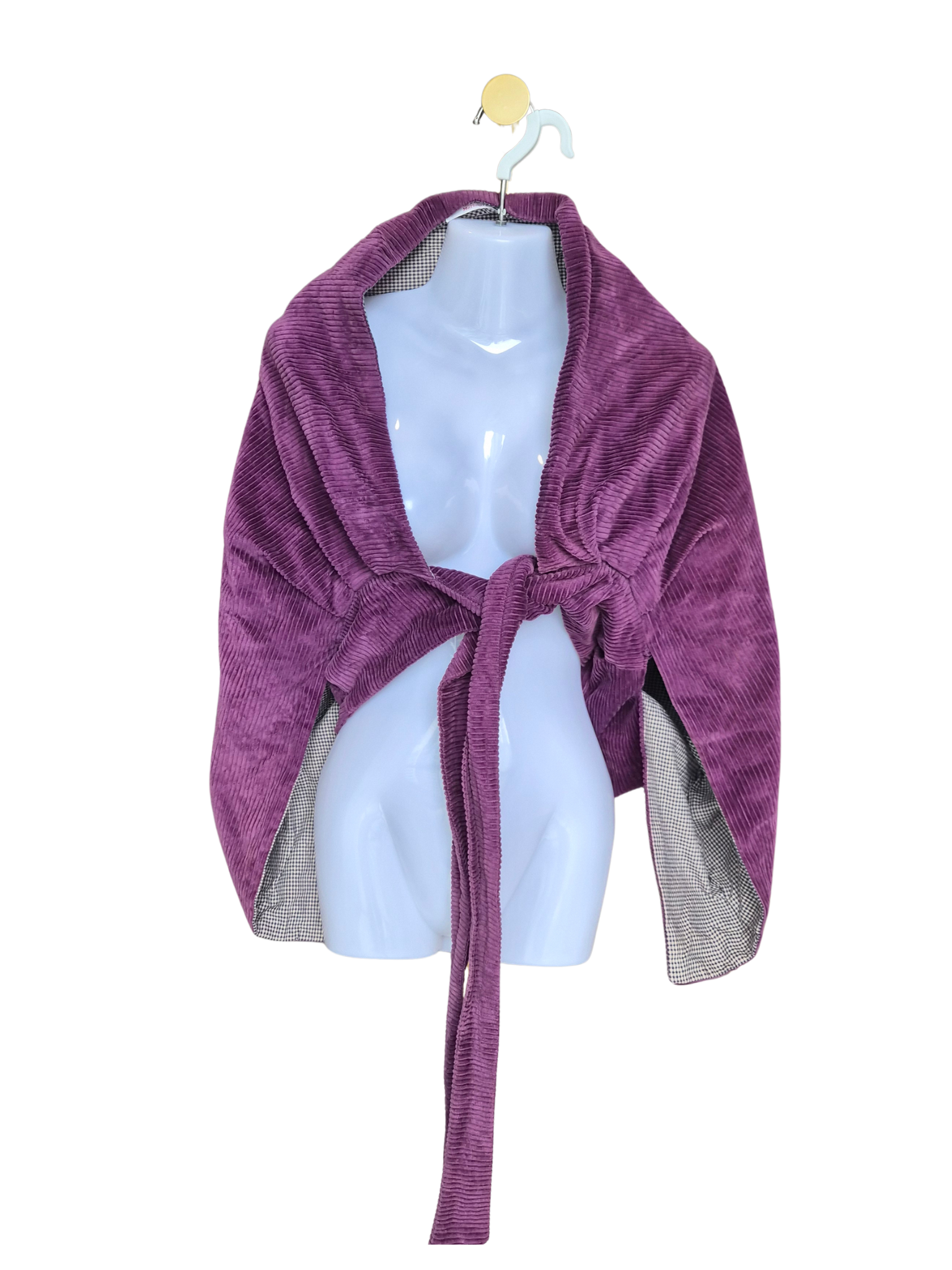 Miss Lyndel Yeo Melbourne Purple Corduroy Wrap Jacket – Free Size
