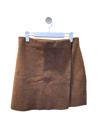 Zulu & Zephyr Brown Wrap Mini Skirt