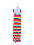 Warehouse Rainbow Stripe Maxi Dress Size 8 /S
