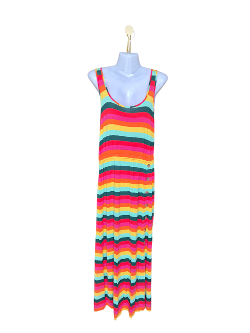 Warehouse Rainbow Stripe Maxi Dress Size 8 /S