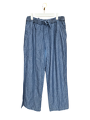 Title  MUJI Chambray Wide-Leg Drawstring Pants | Size L