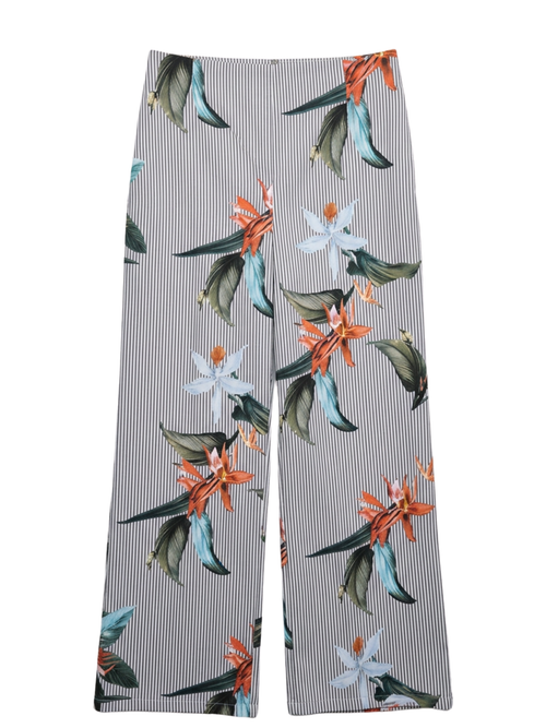 Woman Floral Wide-Leg Trousers – Size L (EU 40)
