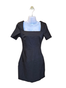 ALORA Work Black Square Neck Mini Dress (Brand New)