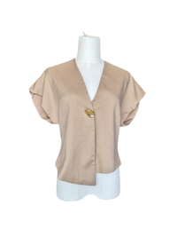 Moments Beige Linen Blend Cropped Jacket – Size M