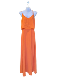 FORCAST Orange Cross-Back Maxi Dress