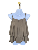 Olive Layered Flowy Cami Top – Size S (Estimated)