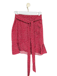 SHEIN Red Polka Dot Wrap Skirt – Size XS