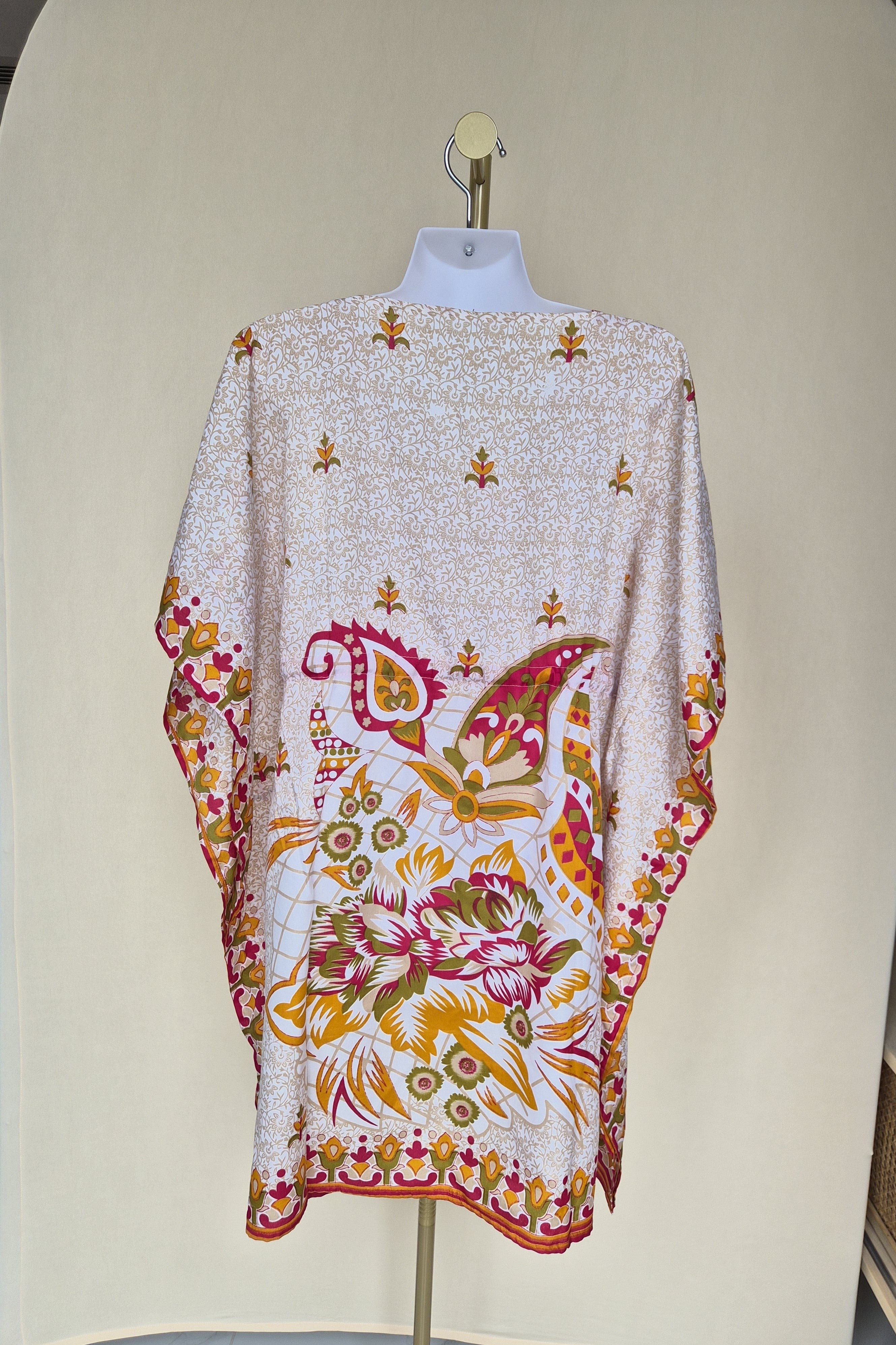 Bohemian Floral Kaftan Tunic (M)