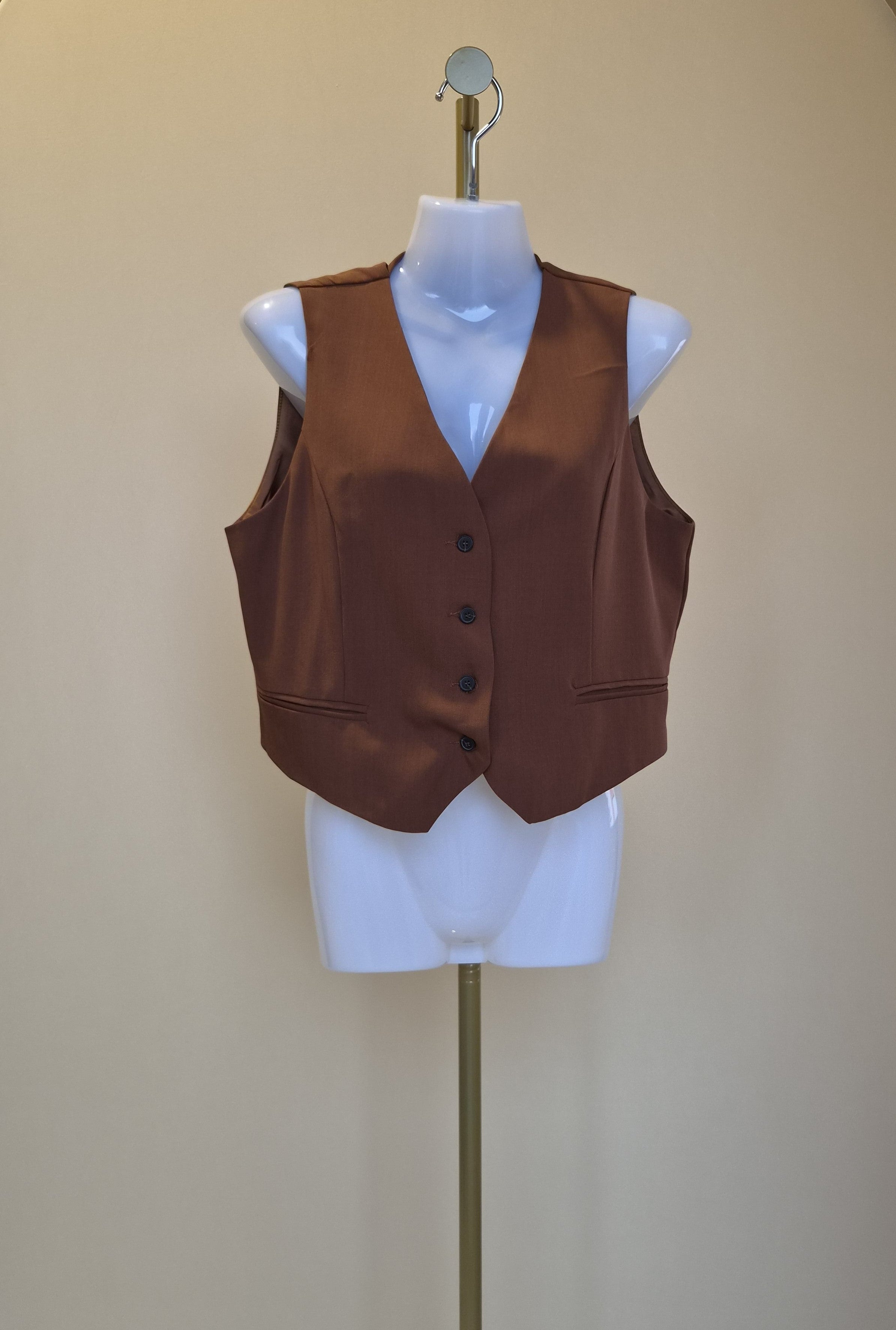 SHEIN Tailored Brown Waistcoat Vest – Size L