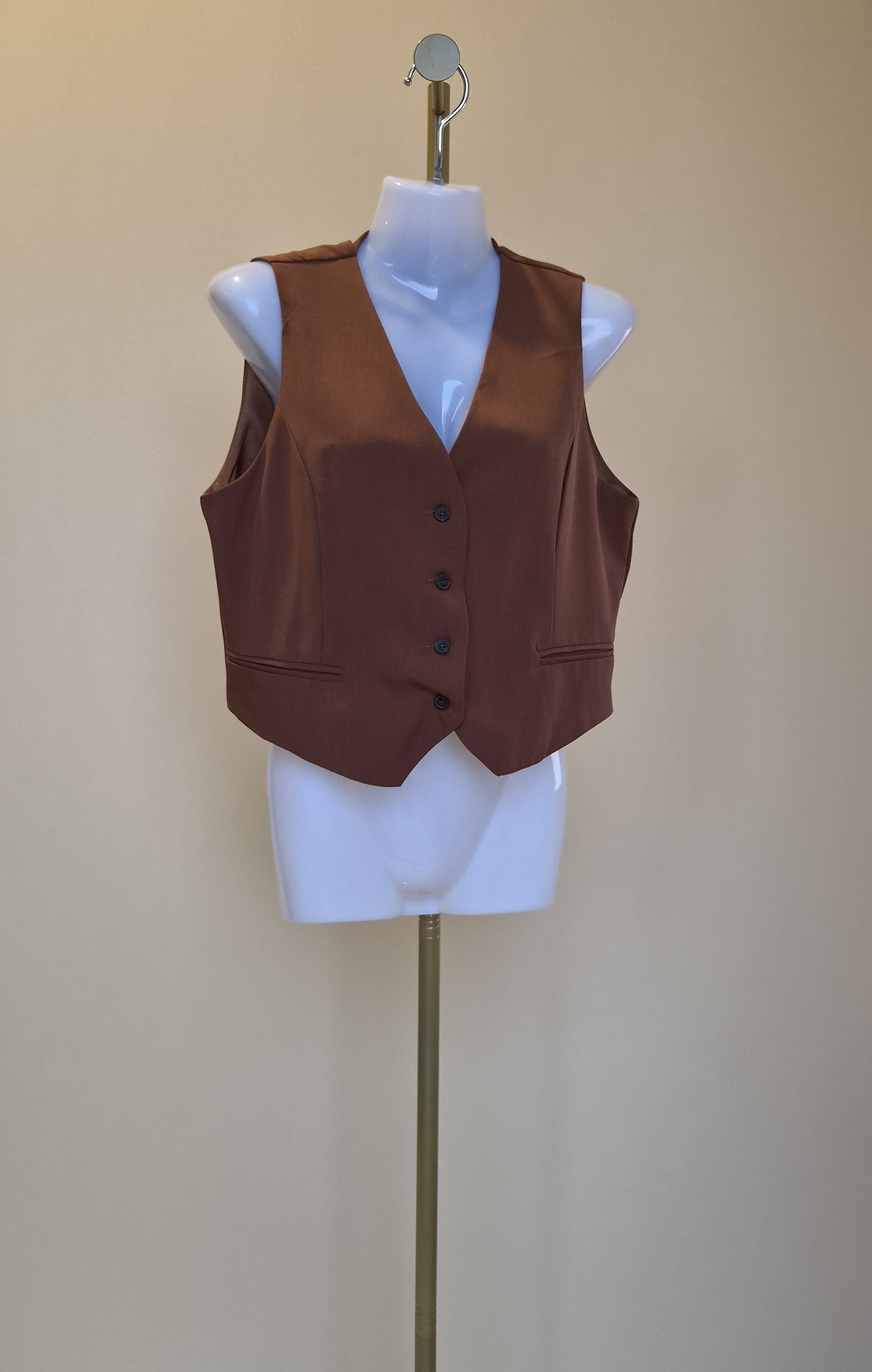 SHEIN Tailored Brown Waistcoat Vest – Size L