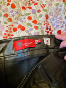 Back-Up Denim Faux Leather Shorts – Size S