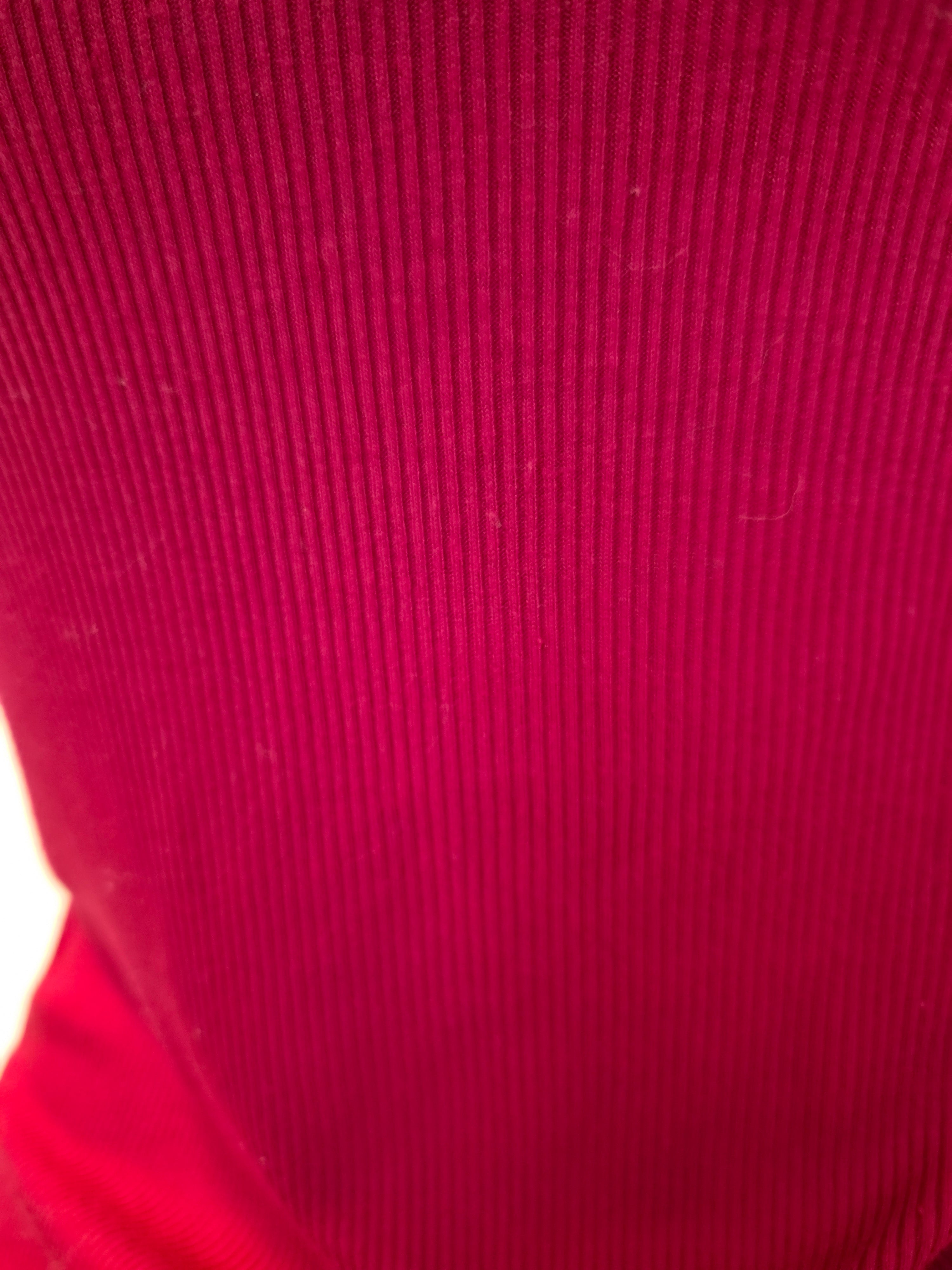 Burgundy Ribbed Tank Top – Size S