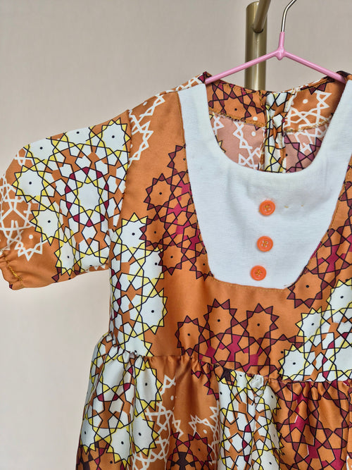 Handmade Girls' Geometric Print Dress (Brand New, not Pre-loved)