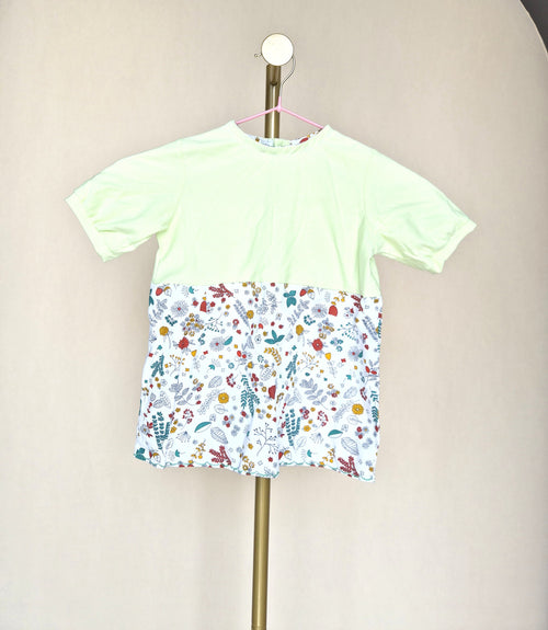 Handmade Kids' Lime Green Top & Pants Set – Approx. Size 4–5