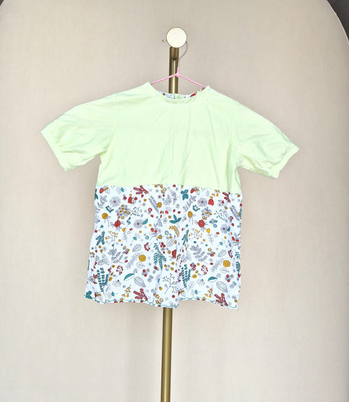 Handmade Kids' Lime Green Top & Pants Set – Approx. Size 4–5