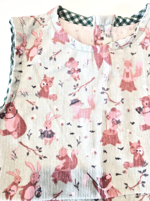 Handmade Woodland Corduroy Dress (2–3 Years)
