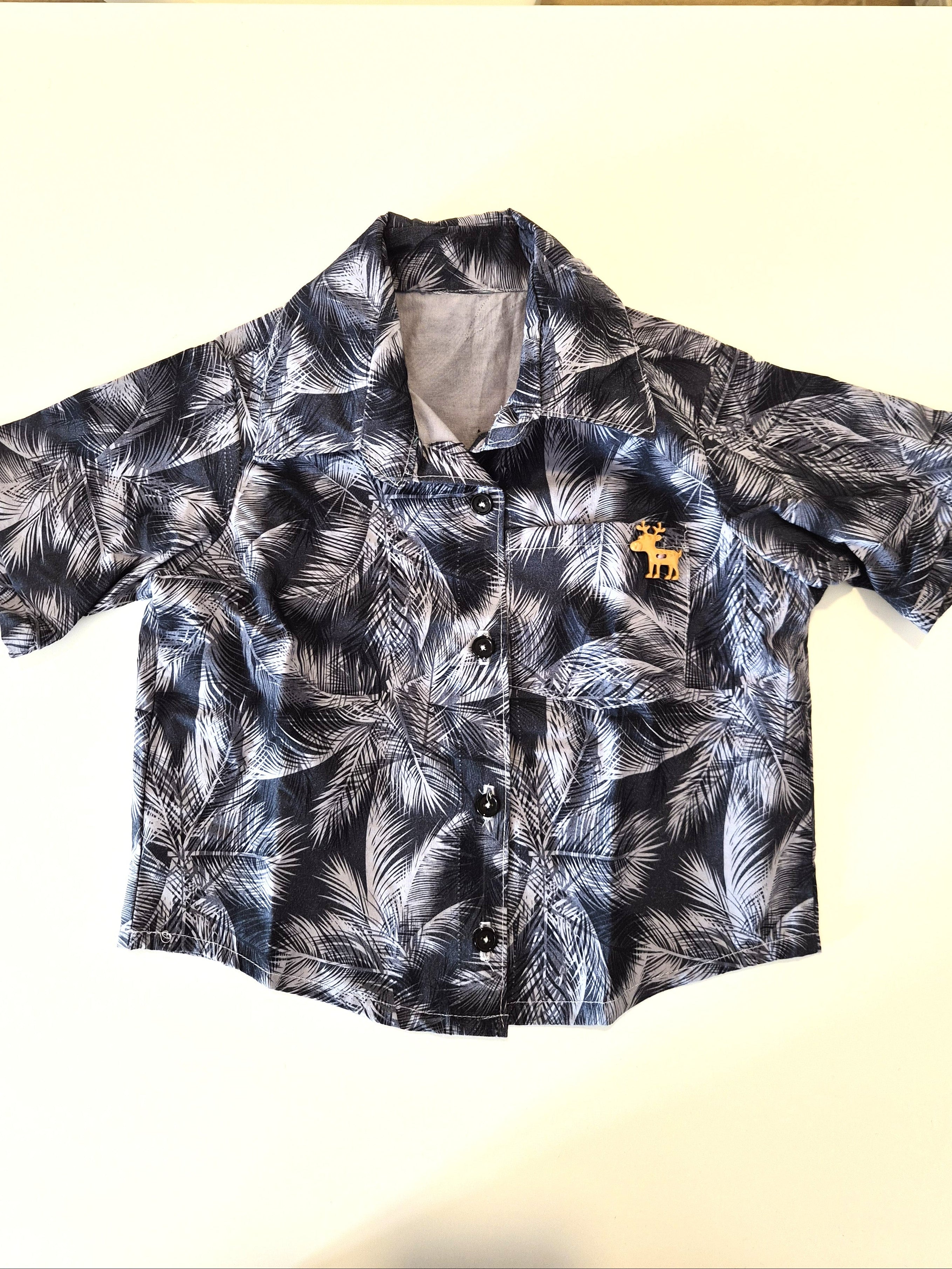 Handmade Tropical Print Kids Shirt (2–3 Years)