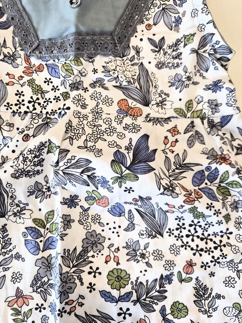 Handmade Botanical Print Girls Dress – Brand New (Size 4-5)
