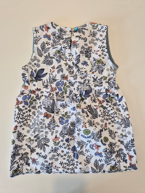 Handmade Botanical Print Girls Dress – Brand New (Size 4-5)