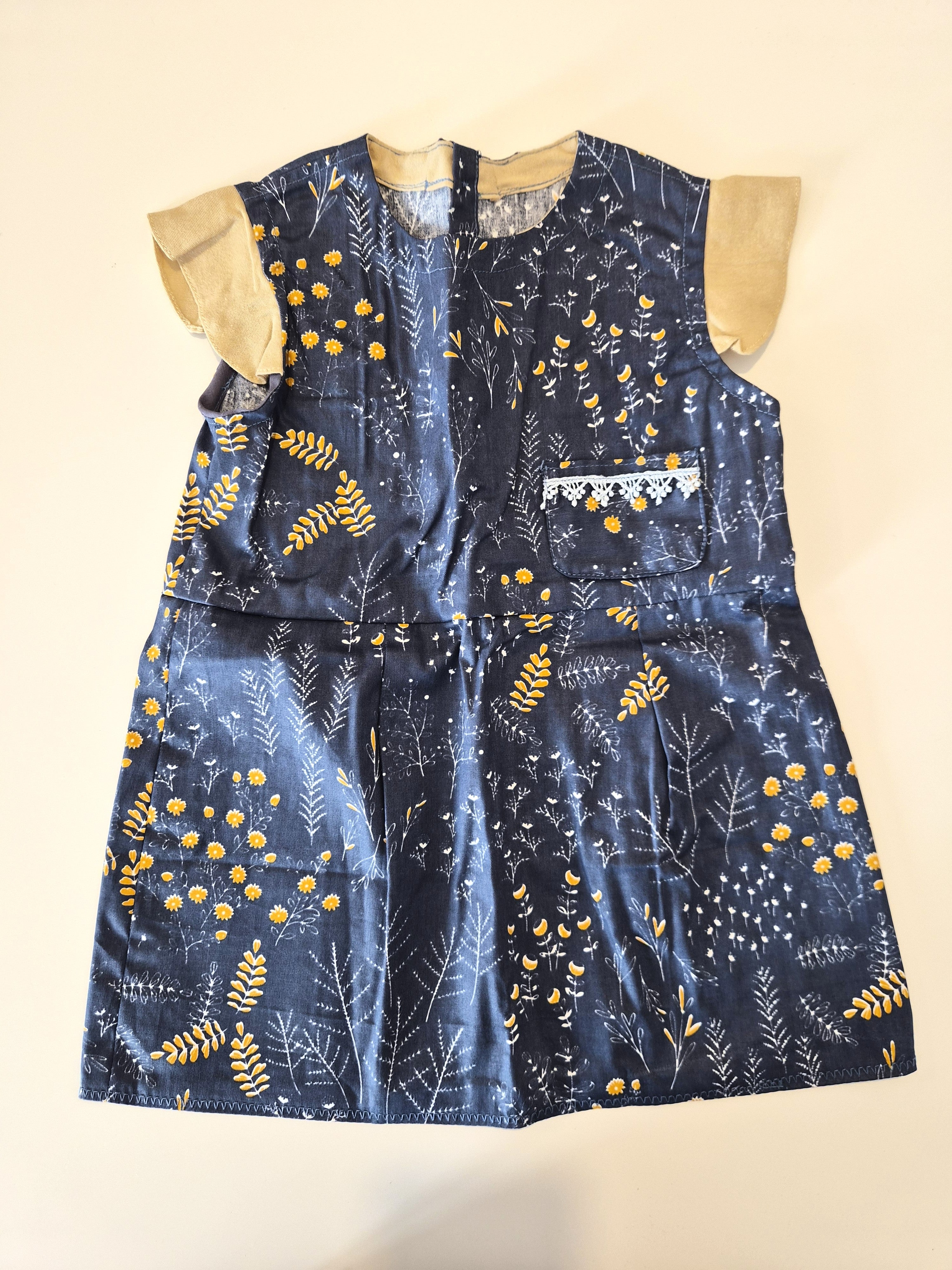 Handmade Floral Girls' Dress (Brand New)