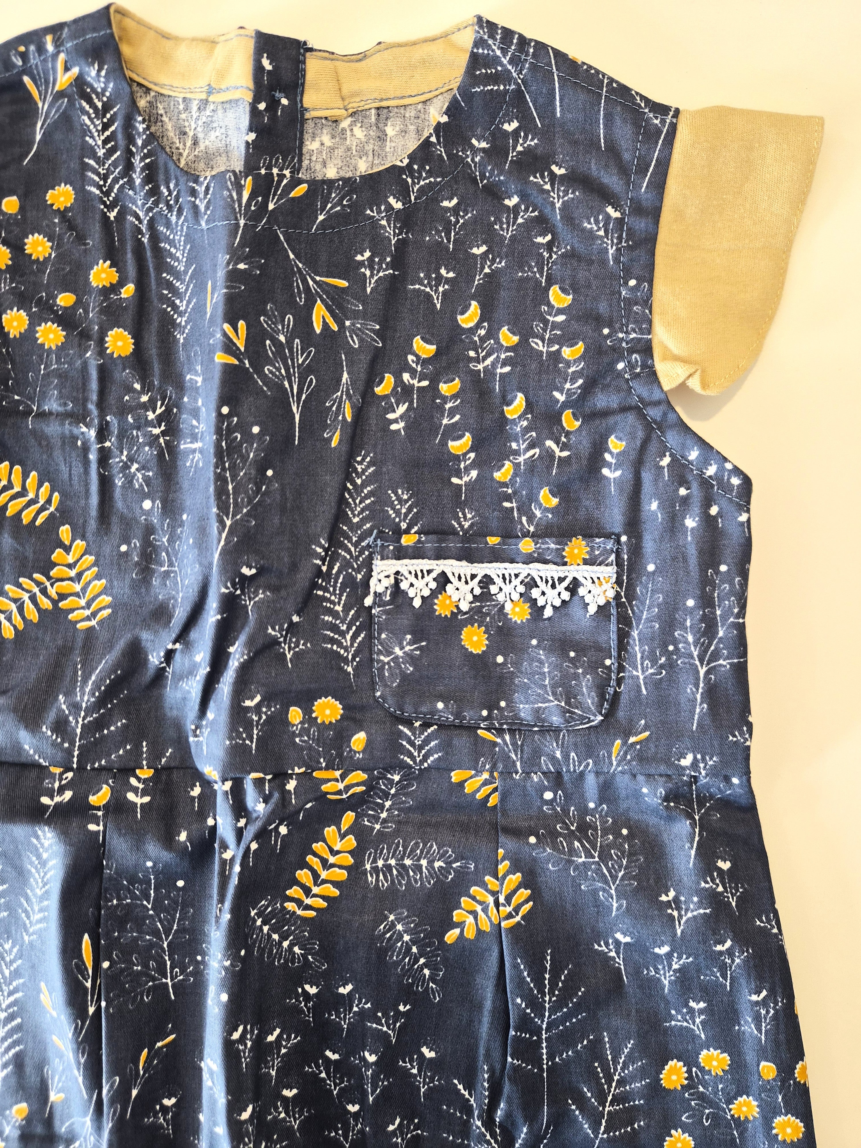 Handmade Floral Girls' Dress (Brand New)