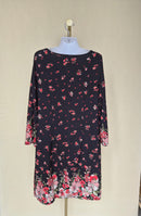 Floral Border Tunic Dress Size L / XL