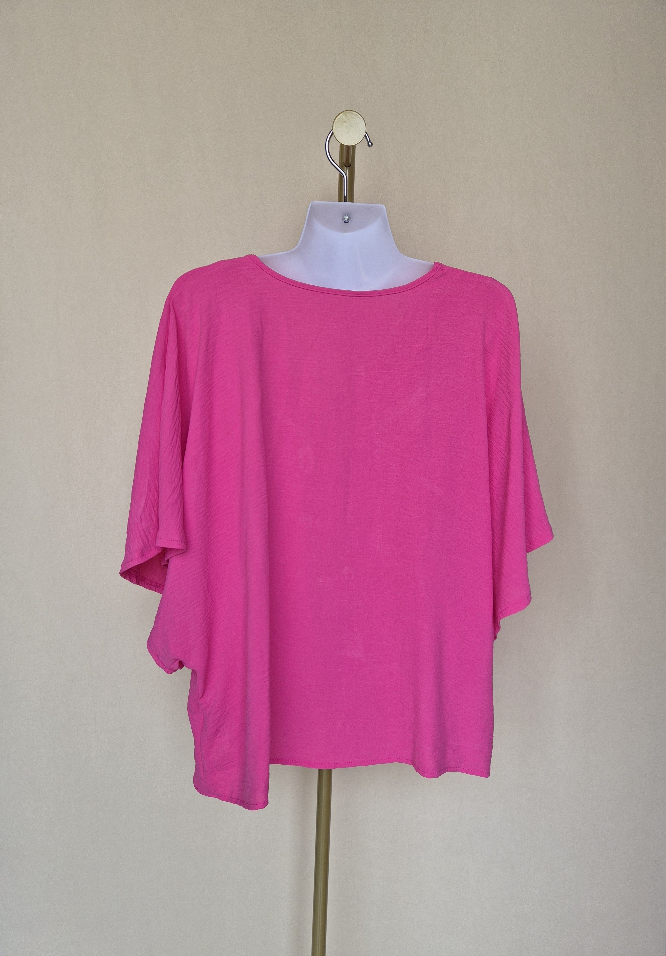 Pink Relaxed Button Blouse - Size L