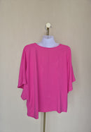 Pink Relaxed Button Blouse - Size L