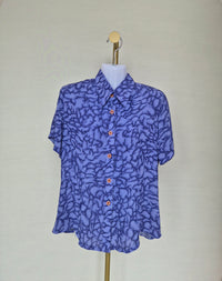 Amerati Lavender Printed Blouse -Free Size