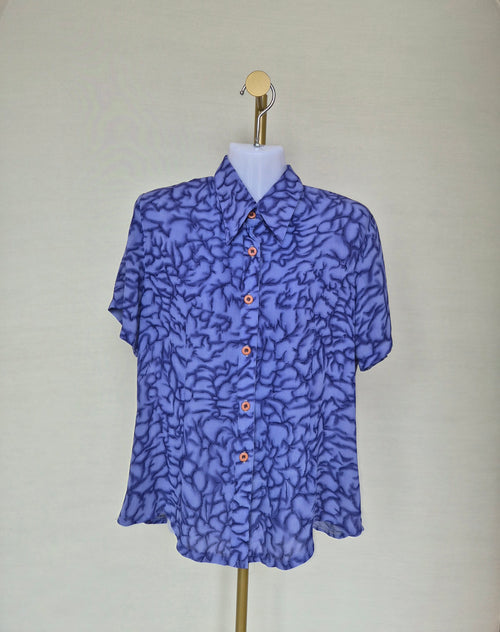 Amerati Lavender Printed Blouse -Free Size