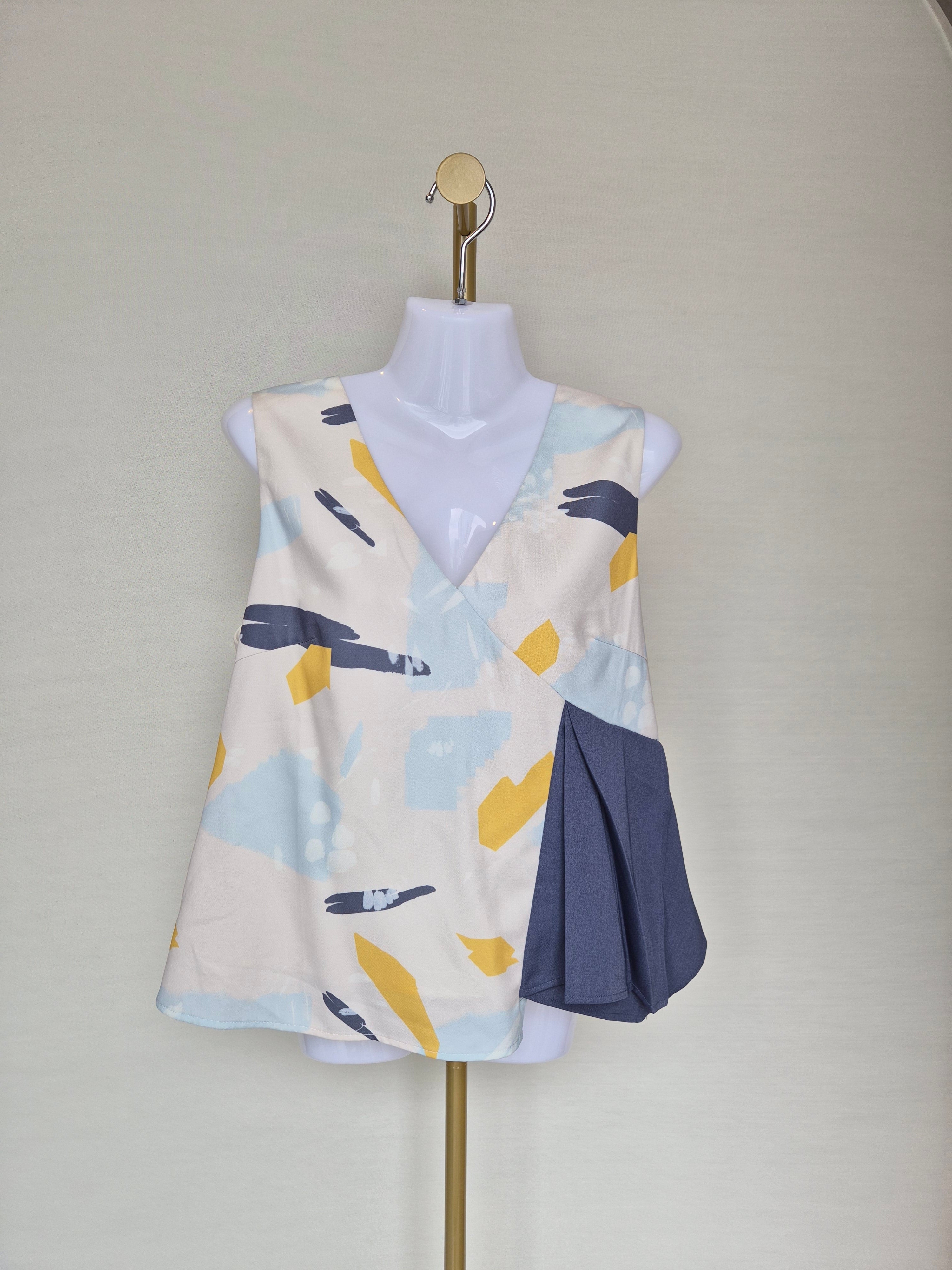 Love, Bonito Abstract Wrap Sleeveless Top – XL (UK 14 / US 10)