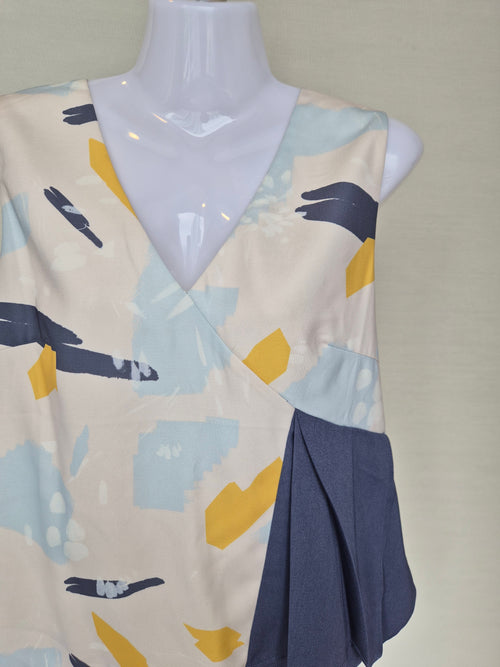 Love, Bonito Abstract Wrap Sleeveless Top – XL (UK 14 / US 10)