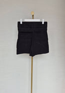 Black High-Waisted Belted Shorts (Size S)