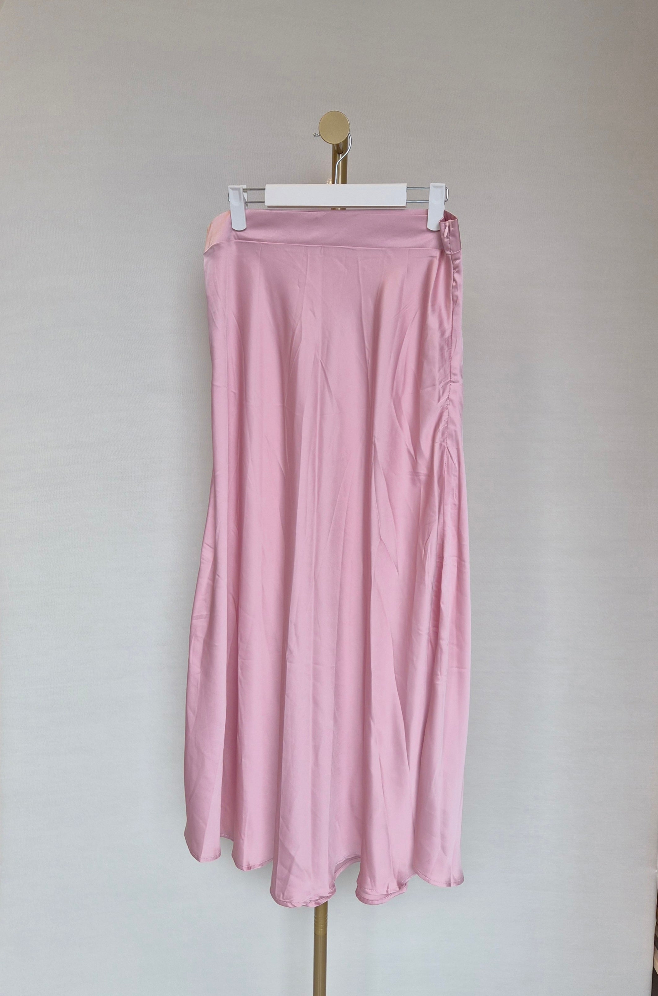 Lovito Satin Midi Skirt – Pink (Size L / EU 38 / US 8) Brand New