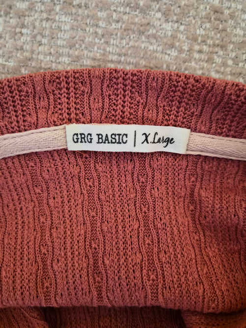 GRG Basic Ribbed Knit Top – XL