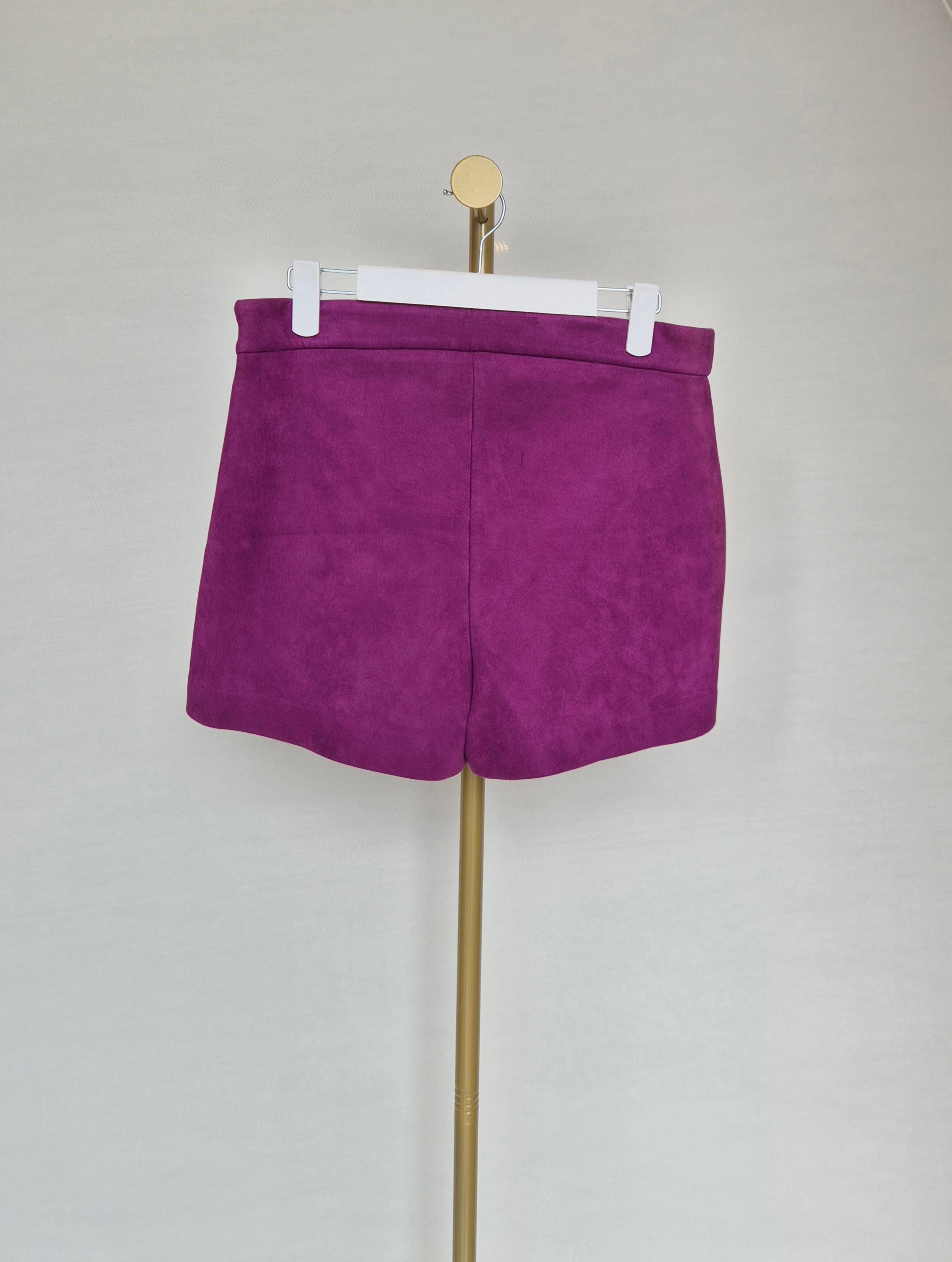 ZARA W/B Collection Faux Suede Shorts (Size M / UK 12)