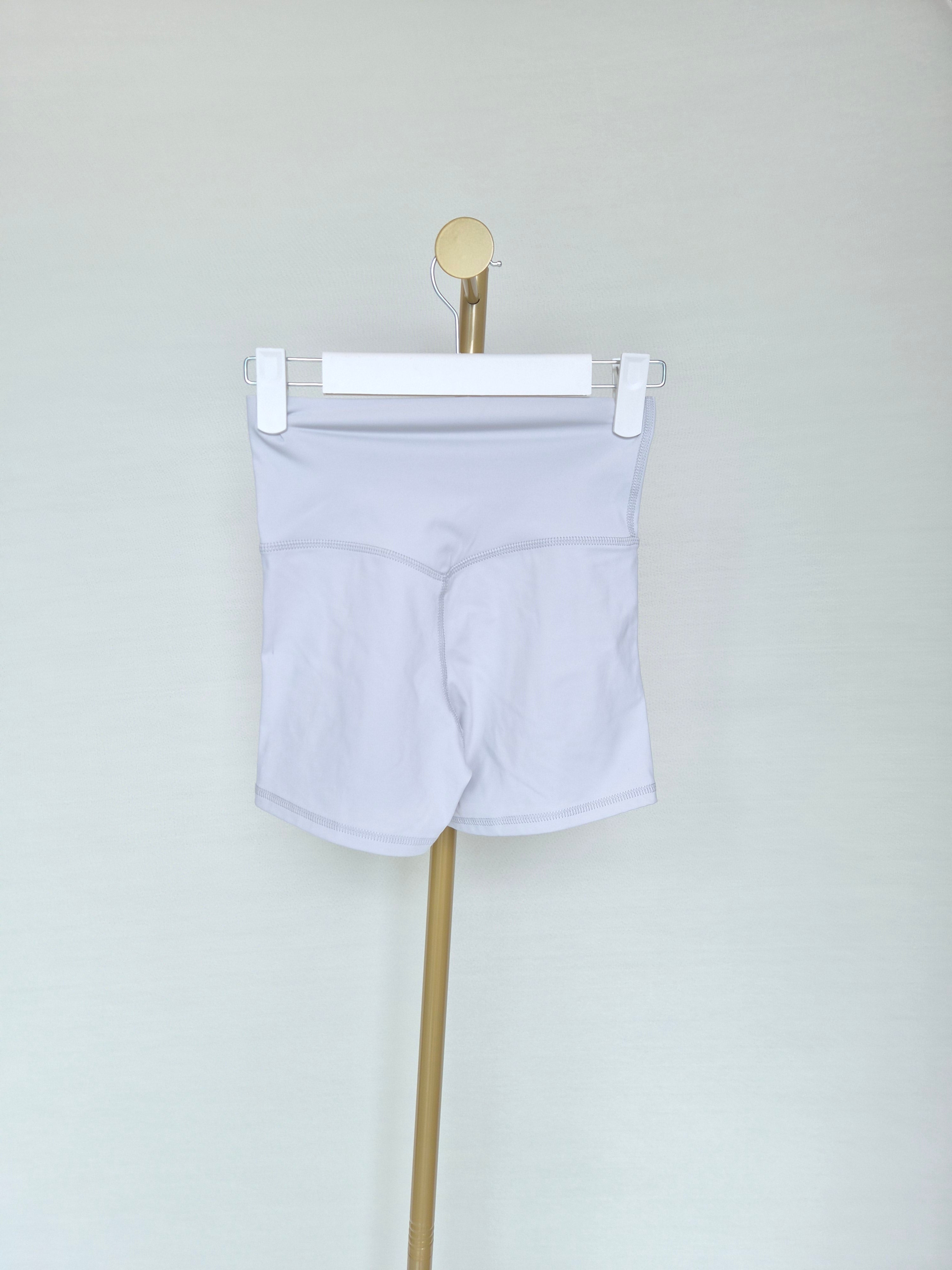 White High-Waisted Active Shorts Size S