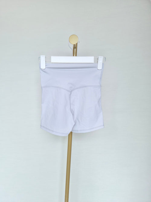White High-Waisted Active Shorts Size S