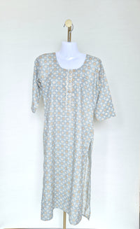 M Green – Printed Cotton Midi Dress (Size M)