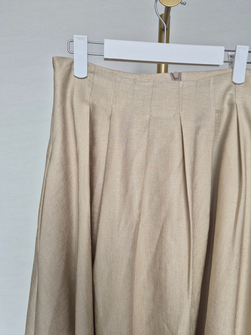 Saturday Club Champagne A-Line Midi Skirt (XL)