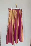 Copper Satin A-Line Maxi Skirt Size M