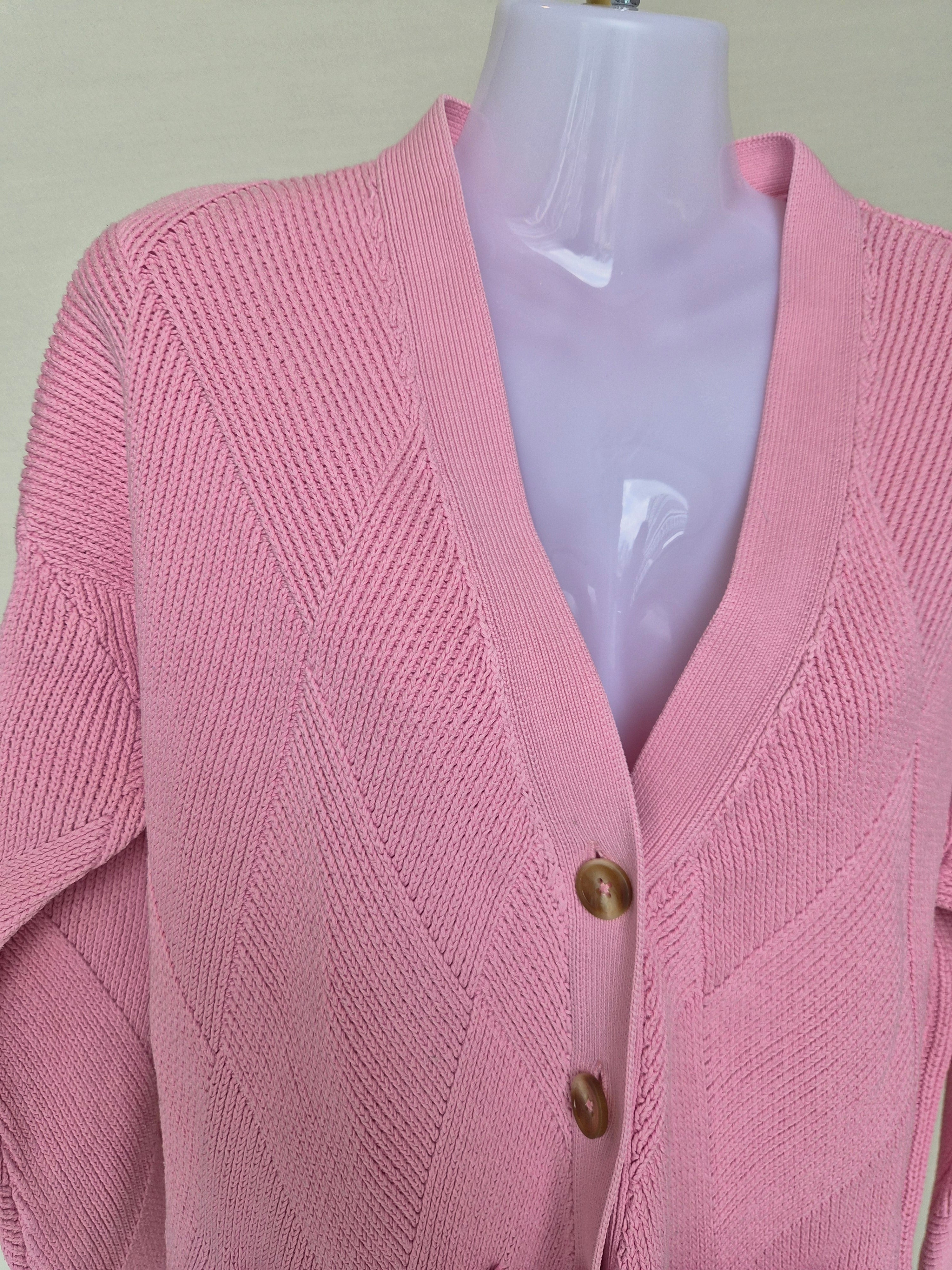 M&S Collection Pink Knit Cardigan – Size M