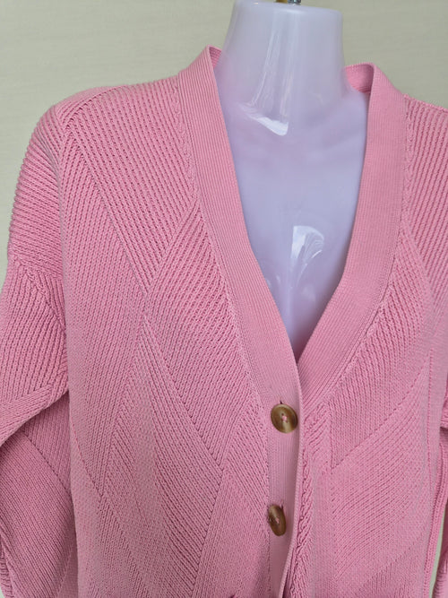 M&S Collection Pink Knit Cardigan – Size M