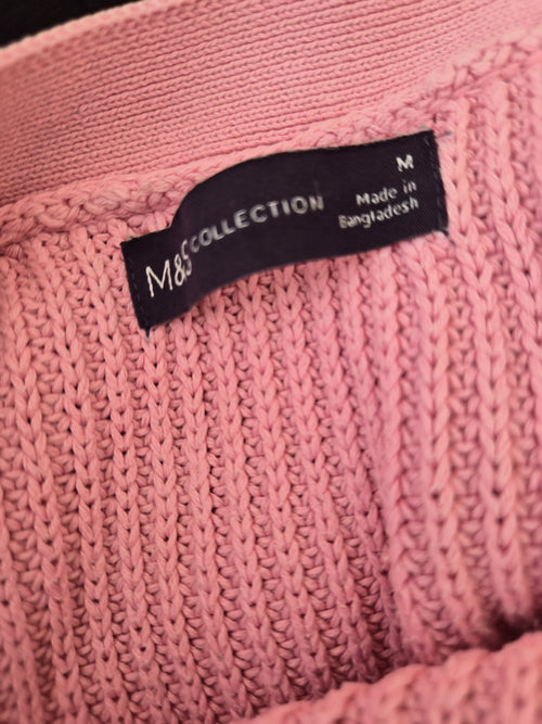 M&S Collection Pink Knit Cardigan – Size M